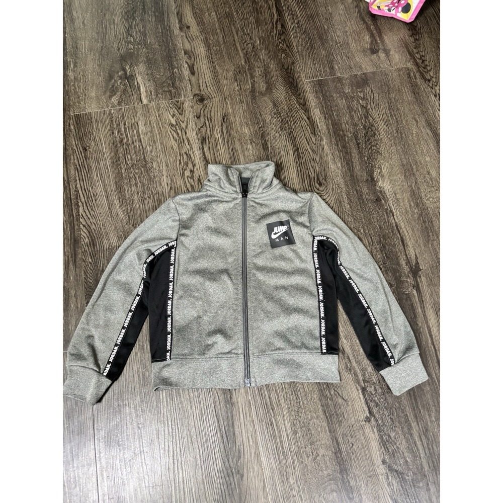 Nike Kids Size 2-T Track Jacket Full Zip Gray Logo Athletic